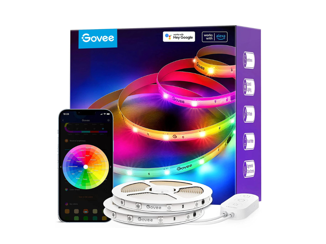 Govee RGBIC Basic Wi-Fi + Bluetooth LED Strip Lights - 10m (Single Roll) Govee RGBIC Basic Wi-Fi + Bluetooth LED Strip Lights - 10m (Single Roll)